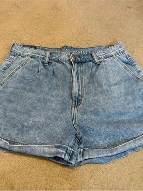 American Eagle Outfitters Light Blue Denim Mom Shorts